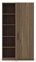 Стеллаж высокий (полки ЛДСП)с гардеробом