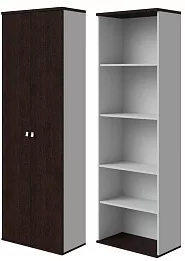 Офисный шкаф закрытый с полками