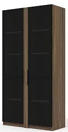 Офисный шкаф высокий со стеклом (полки ЛДСП)