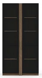 Офисный шкаф высокий со стеклом (полки ЛДСП)