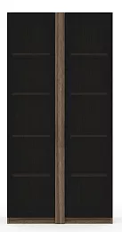 Офисный шкаф высокий со стеклом (полки ЛДСП)