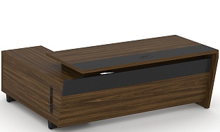 Стол руководителя с опорной тумбой (правый)