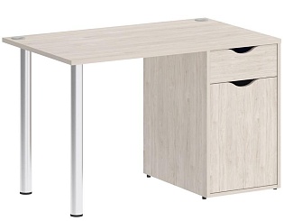 Стол компьютерный на металлокаркасе с тумбой