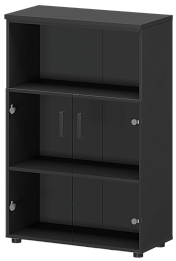 Офисный шкаф для документов средний со стеклом