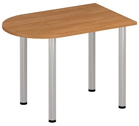 Стол письменный полукруглый на хромированных опорах