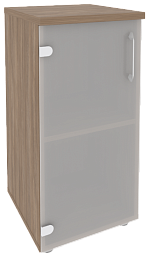 Офисный шкаф низкий узкий лев./прав.(1 низкий фасад стекло)