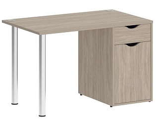 Стол компьютерный на металлокаркасе с тумбой